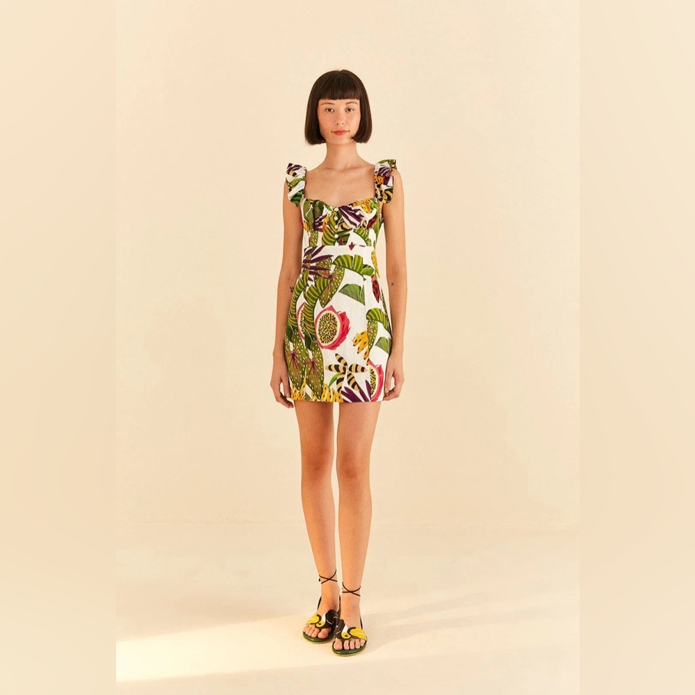 Farm Rio STRIPED FOREST MINI DRESS - Picture 2 of 5